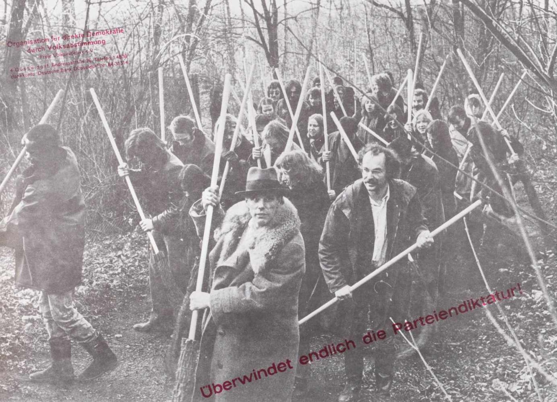 JOSEPH BEUYS1921 Krefeld - 1986 DüsseldorfRETTET DEN WALD (ÜBERWINDET ENDLICH DIE PARTEINDIKTATUR)