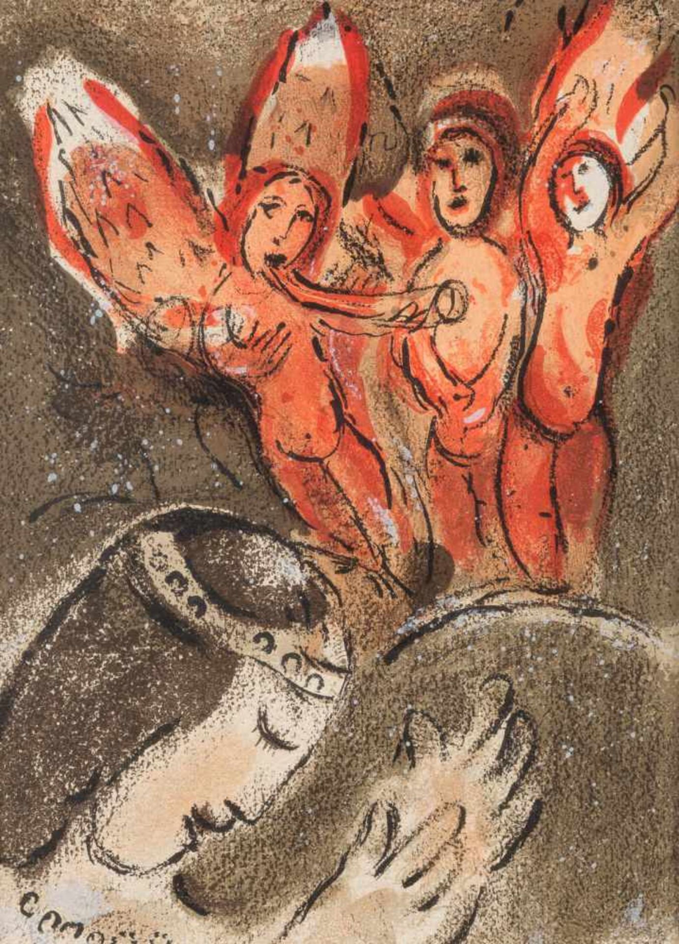 MARC CHAGALL1887 Witebsk - 1985 Paul de VenceKONVOLUT AUS SECHS BLÄTTERN (AUS 'ILLUSTRATIONEN FÜR - Image 2 of 7