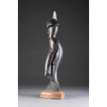 ALEXANDER ARCHIPENKO1887 Kiew - 1964 New YorkSTEHENDER KUBISTISCHER WEIBLICHER AKT Bronze, dunkel