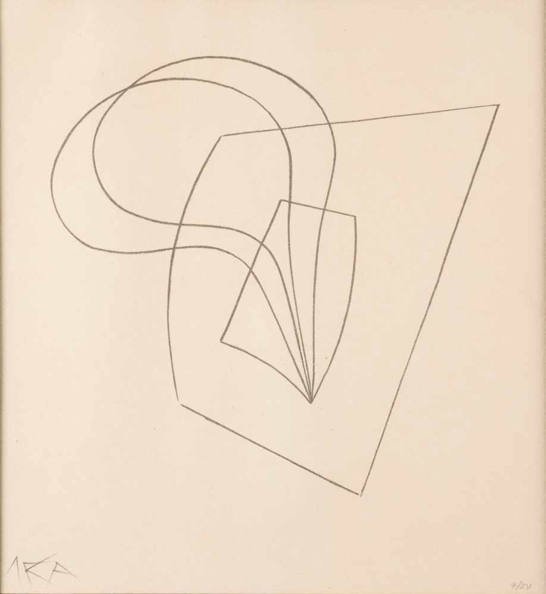 HANS ARP1886 Straßburg - 1966 BaselOHNE TITEL Lithografie auf festem Papier. SM 31,5 x 29 cm (R.