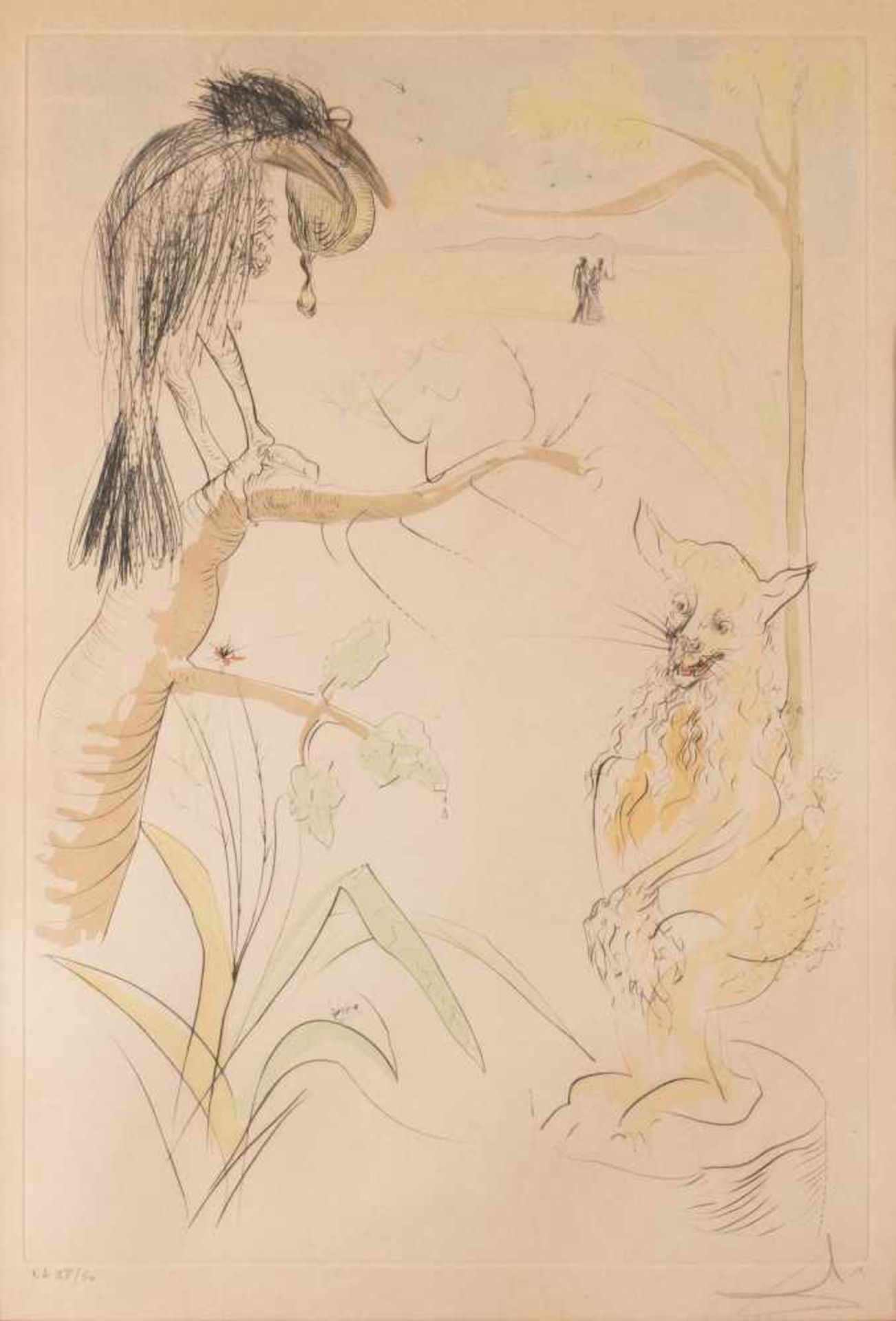 SALVADOR DALÍ1904 Figueres, Girona - 1989 ebenda'DER RABE UND DER FUCHS' (AUS: LE BESTIAIRE DE LA