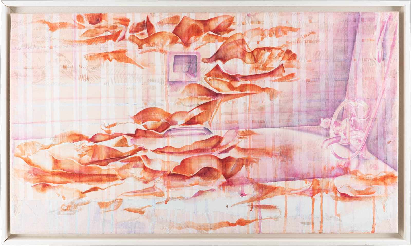 FIDES BECKER1962 Worms'BADEWANNE' (2003) Acryl auf Leinwand. 40 x 70 cm (R. 44 x 74 cm). Verso: - Image 2 of 2