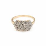 DIAMANT-RING Gelbgold. Ringmaß ca. 64, Ges.-Gew. ca. 4,4 g. Gest. 585. 12 Diamanten im 8/8-