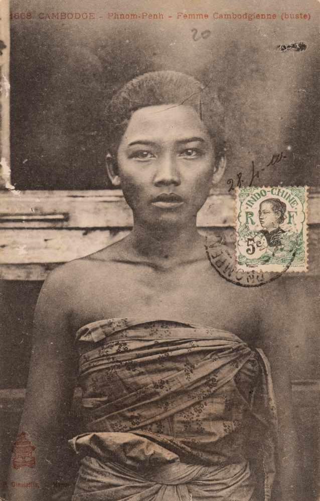 KONVOLUT AUS ZEHN POSTKARTEN Französisch-Indochina, um 1900 9 cm x 14 cm bis 14 cm x 9 cm. - Image 4 of 4