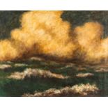 BARBIZON SCHULEum 1900Wolkenhimmel über stürmischem Gewässer Öl auf Leinwand. 80 x 100 cm. Verso: