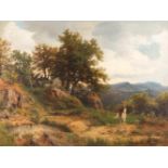 CARL VON DER HELLEN1843 Bremen - 1902 DüsseldorfReiter in romantischer Landschaft Öl auf Leinwand (