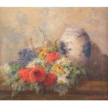 MAX THEODOR STRECKENBACHEckernförde 1865 - 1936Stillleben mit Mohn und Porzellanvase Öl auf