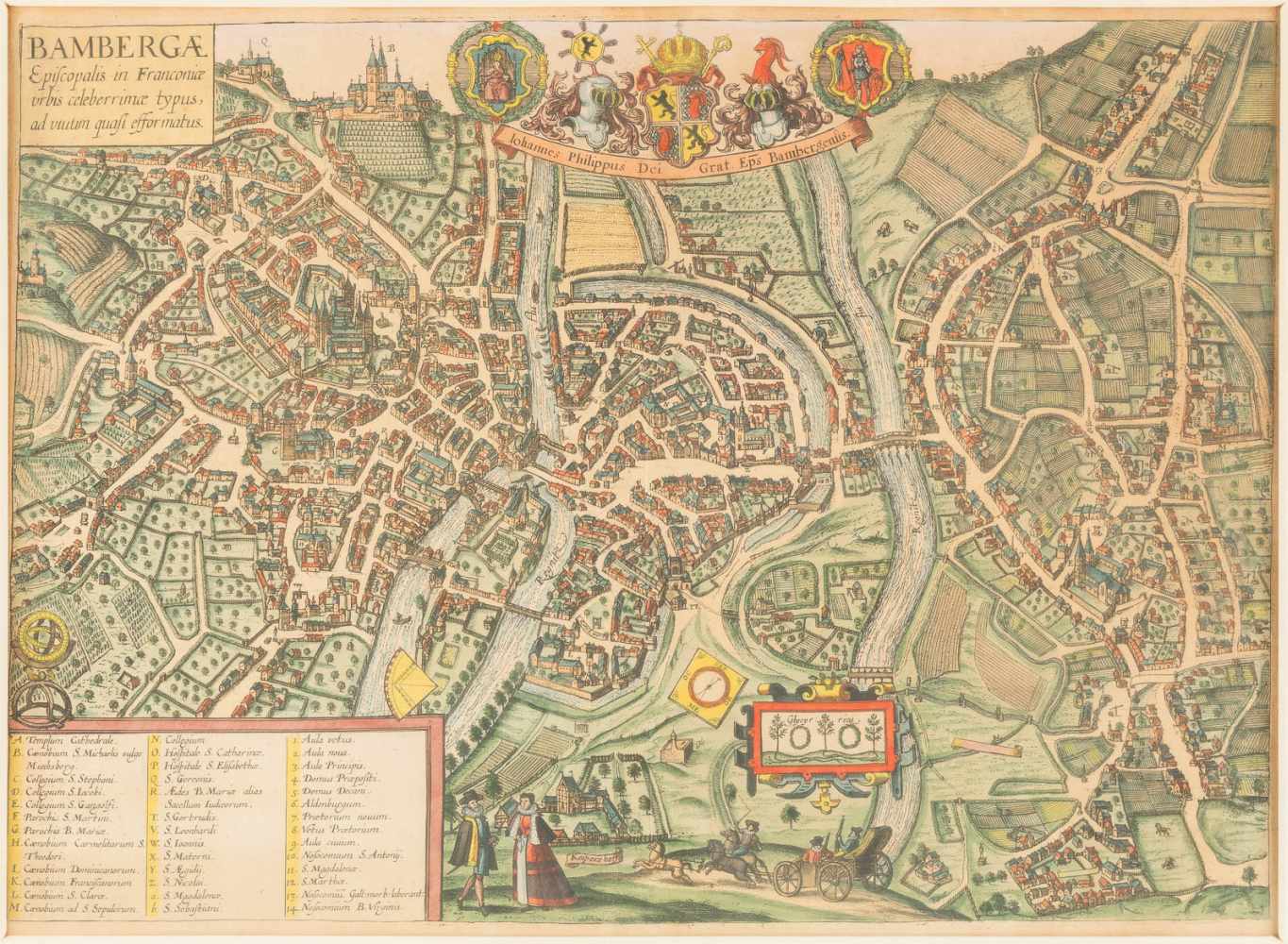 ZWEI KUPFERSTICHE: MÜNCHEN UND BAMBERG Deutsch, Braun-Hogenberg, Ende 16. Jh. und wohl Johann