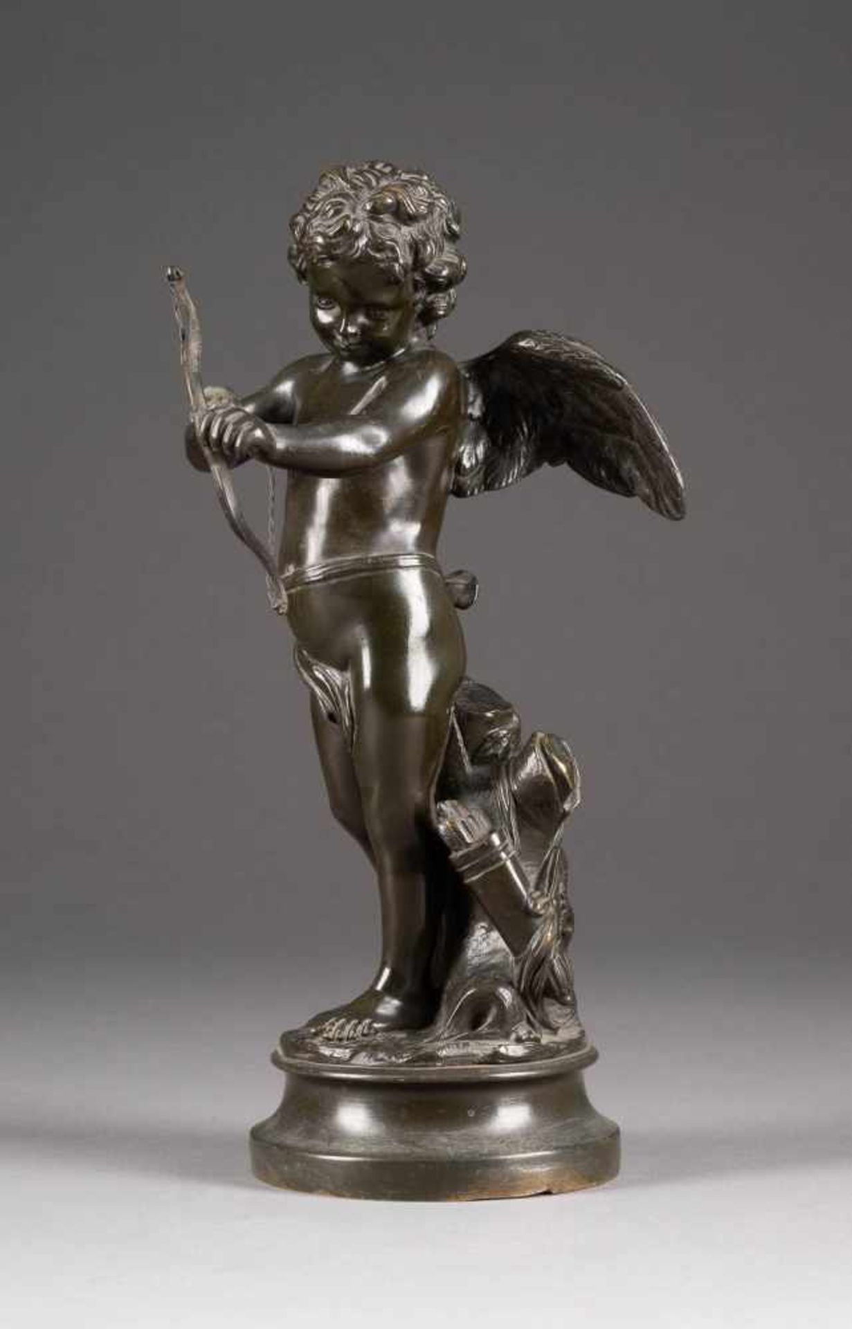 CHARLES ANDRÉ VAN LOO1705 Nizza - 1765 Paris (Nachfolge des 19. Jh.)Amor Bronze, dunkel patiniert.