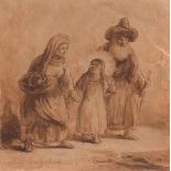 HARMENSZ. VAN RIJN (SCHULE) REMBRANDT1606 Leiden - 1669 AmsterdamDIE FLUCHT NACH ÄGYPTEN Feder in