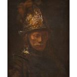 REMBRANDT HARMENSZ. VAN RIJN (NACHFOLGER)1606 Leiden - 1669 AmsterdamDER MANN MIT DEM GOLDHELM Öl