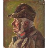 W. FRANKETätig 1. Hälfte 20. Jh.Bildnis eines Herren im Profil Öl auf Leinwand. 50 x 41,5 cm (R.