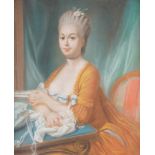 NICOLAS ANNE DUBOIS DE BEAUCHASNE1758 Dijon - 1835 VersaillesPORTRAIT EINER ADLIGEN DAME Pastell auf