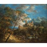 JOHANN WILHELM BECKER1744 Wetzlar - 1782 Frankfurt/MainGEBIRGSLANDSCHAFT MIT BURGANLAGE UND