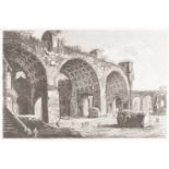 LUIGI ROSSINI1790 Ravenna - 1857 RomVEDUTA GENERALE DEL GRAN TEMPIO DELLA PACE Radierung auf