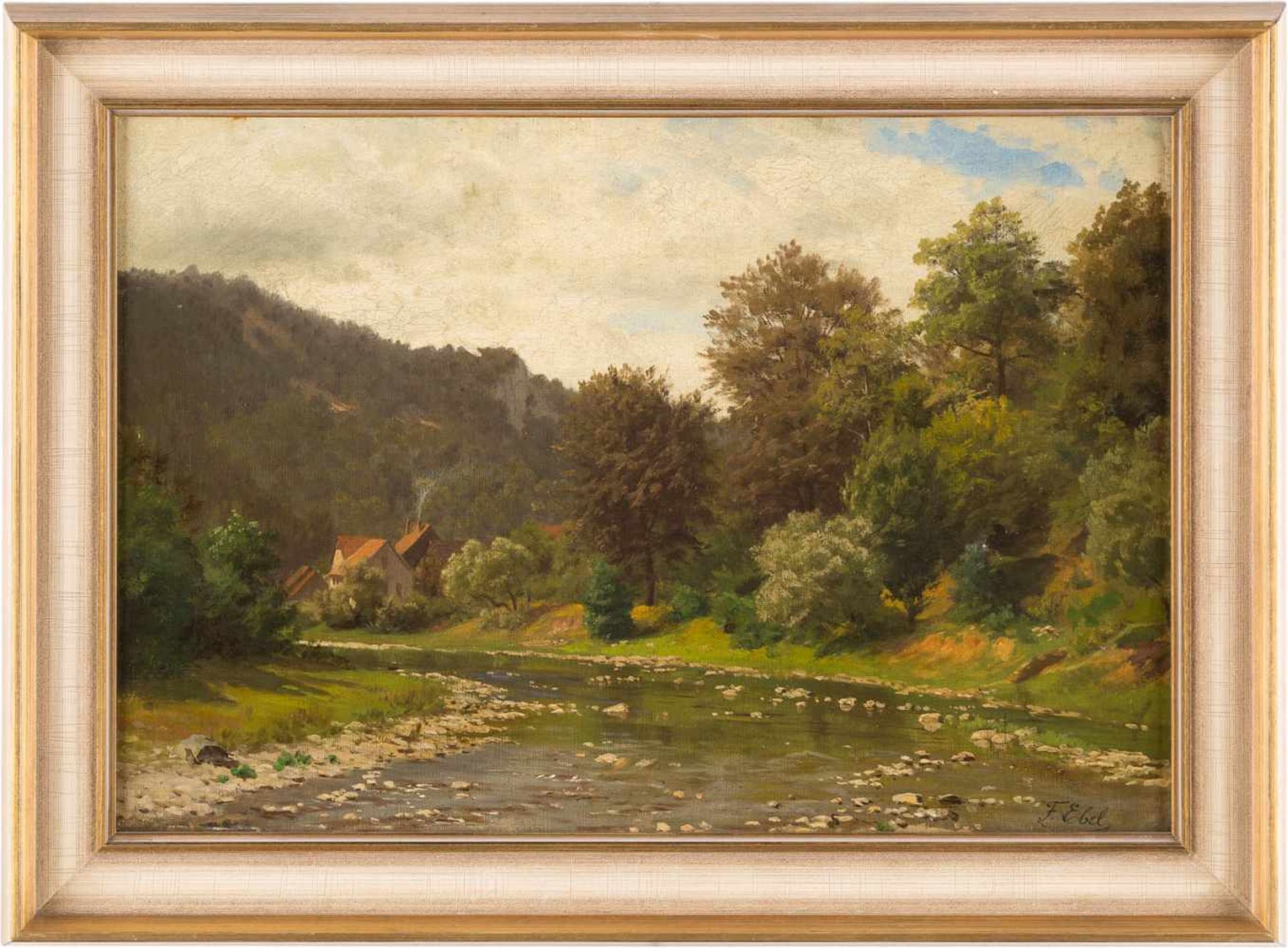 FRITZ CARL WERNER EBEL1835 Lauterbach - 1895 DüsseldorfKonvolut Gemälde. Rehe auf einer Lichtung ( - Bild 2 aus 4