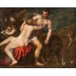 TIZIANO VECELLIO (WERKSTATT)('Tizian')1488/1490 Preve di Cadore - 1576 VenedigVENUS UND ADONIS Öl