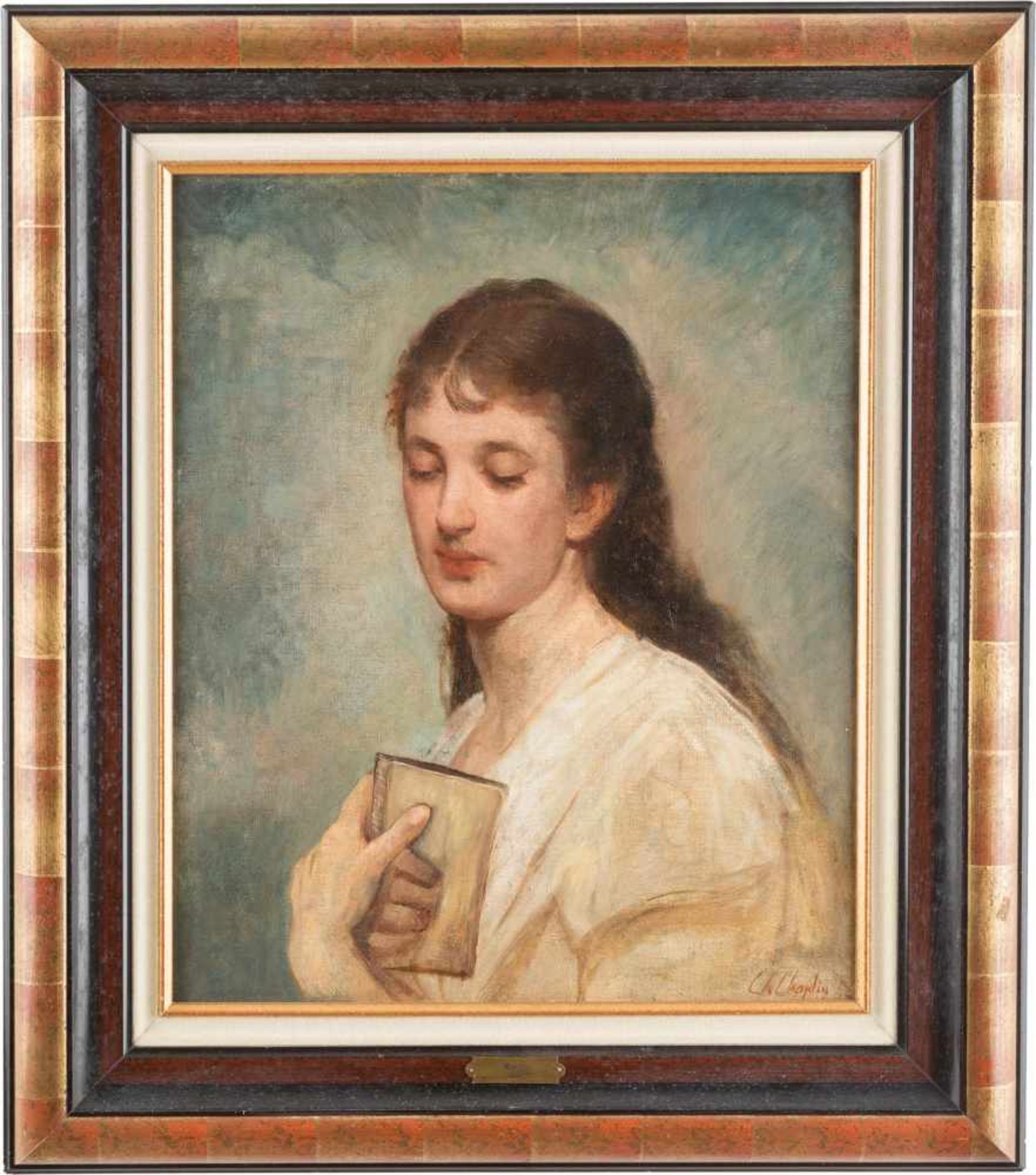 CHARLES-JOSUAH CHAPLIN1825 Les Andelys (Eure) - 1891 ParisBildnis einer jungen Frau Öl auf - Bild 2 aus 2