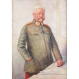 DEUTSCHE SCHULEAnfang 20. Jh.Paul von Hindenburg Öl auf Leinwand. 140,5 x 100 cm (R. 166 x 127