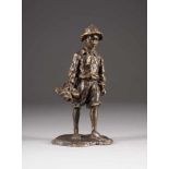 FRANZ LOEHR1874 Köln - 1918 ebendaDer holländische Junge Bronze, braun patiniert. H. 21 cm. Auf