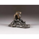 ALFREDO PINA1887 Mailand - 1966 Mesves-sur-Loire'Danaé' Bronze, dunkel patiniert. H. 14 cm. Auf