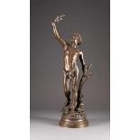 EDOUARD DROUOT1859 Sommevoire - 1945 Paris'Pax Labor' Bronze, braun patiniert. H. 83 cm. Verso