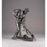 ERNST SEGER1868 Neurode - 1939 BerlinBronzegießer Bronze, dunkel, teils grün patiniert. H. 55 cm.