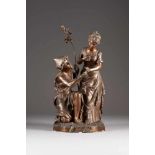 HENRI HONORÉ PLÉ1853 Paris - 1922 ebenda'Anneau des Fiancailles' (Der Verlobungsring) Bronze,