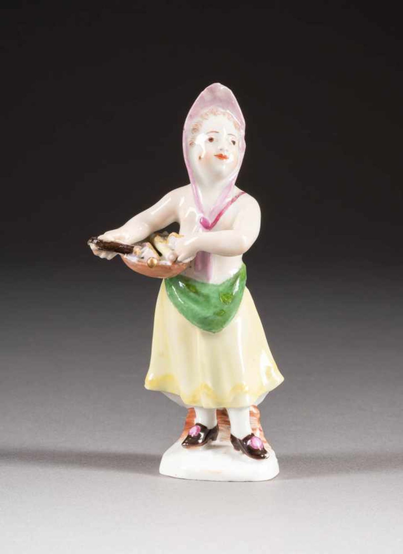 KINDERFIGUR Österreich, Wiener Porzellanmanufaktur, 18. Jh. Porzellan, polychrome Malerei, dezente