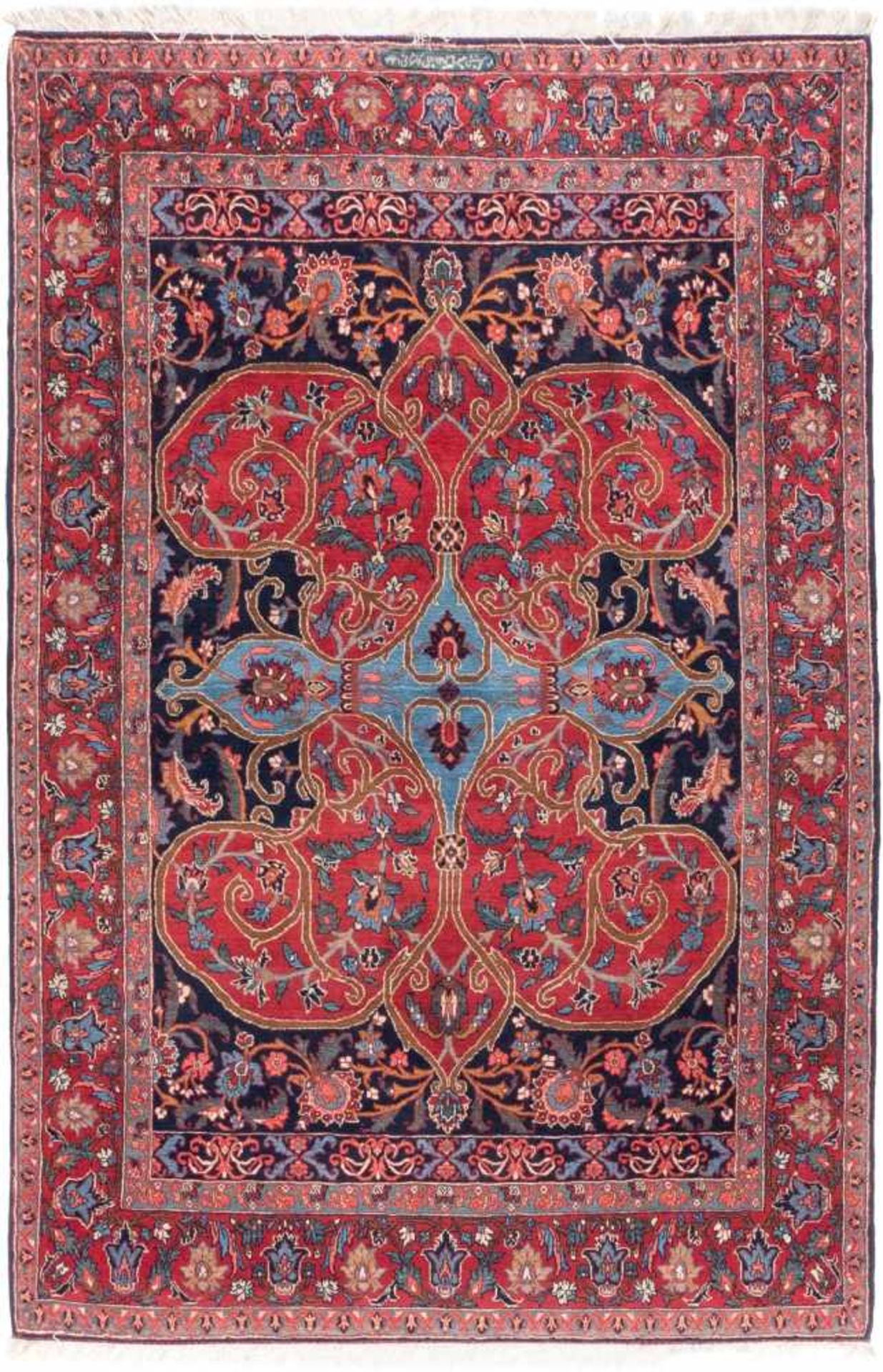 SHERKAT Persien, Ende 20. Jh.209 x 139 cm. Signiert. Min. Gebrauchsspuren.