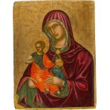 NIKOLAOS TZAFOURISca. 1455 Candia/Kreta - 1501 (Umkreis)GROSSE IKONE MIT DER MADRE DELLA