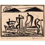 RUDOLF WERNER ACKERMANN1908 Wuppertal-Barmen - 1982 Düsseldorf SELECTION OF THREE WORKS Linocut on