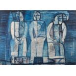 V. BURTAS1963 WIDOWS Oil on canvas. 65,5 x 90 cm (f. 68 x 92,5 cm). Verso signed, entitled and dated