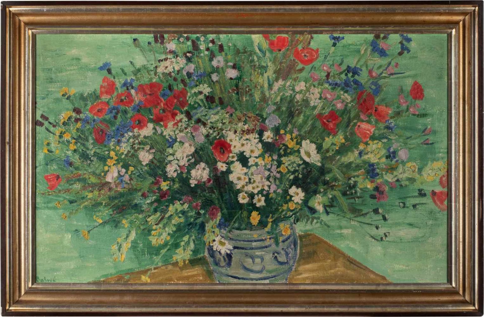 ARNOLD BALWÉ1898 Dresden - 1983 Feldwies at Chiemsee 'FELDBLUMEN' (WILD FLOWERS) Oil on canvas. 75 x - Bild 2 aus 2