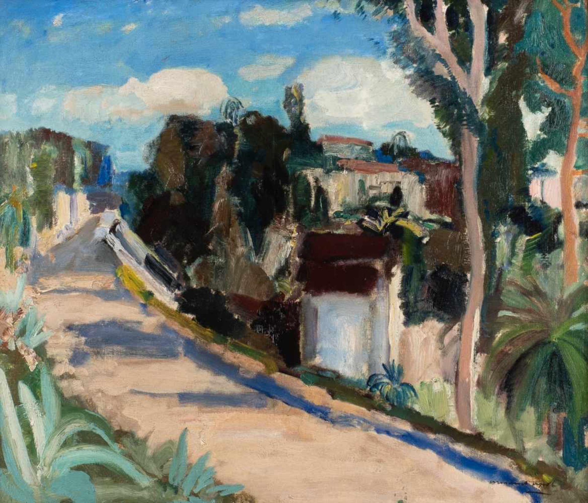 ARMAND APOL1897 Saint-Gilles - 1950 Brussels SOUTHERN FRENCH LANDSCAPE Oil on canvas. 46 x 54,5