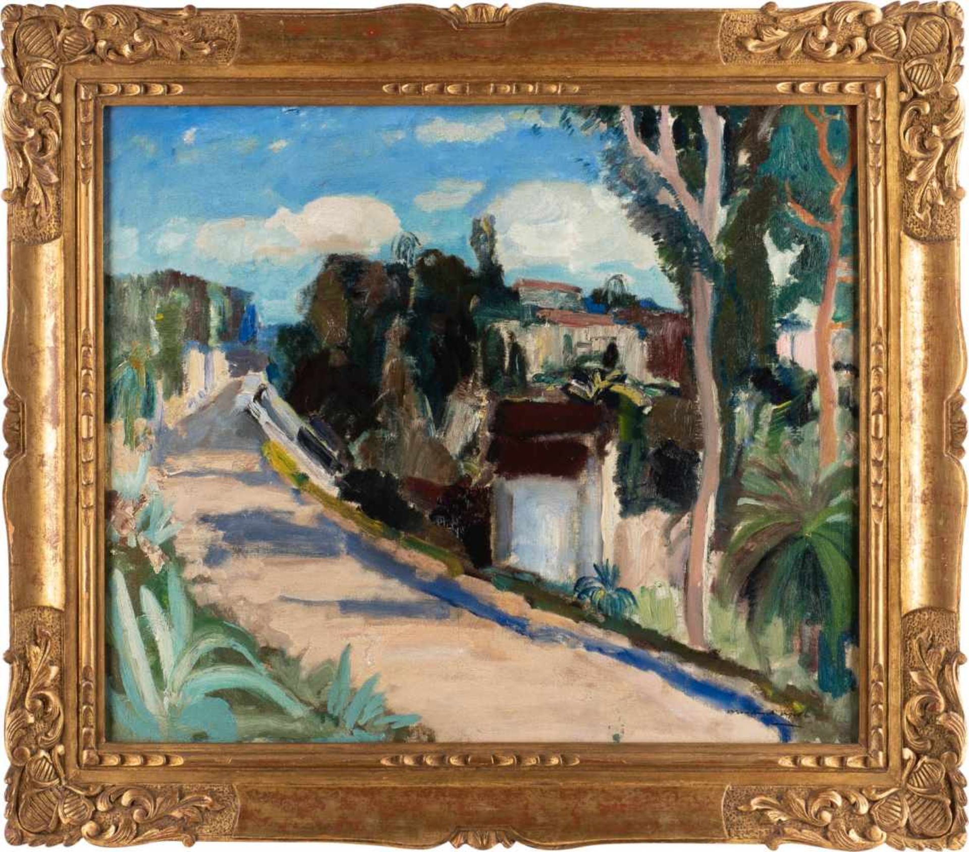 ARMAND APOL1897 Saint-Gilles - 1950 Brussels SOUTHERN FRENCH LANDSCAPE Oil on canvas. 46 x 54,5 - Bild 2 aus 2