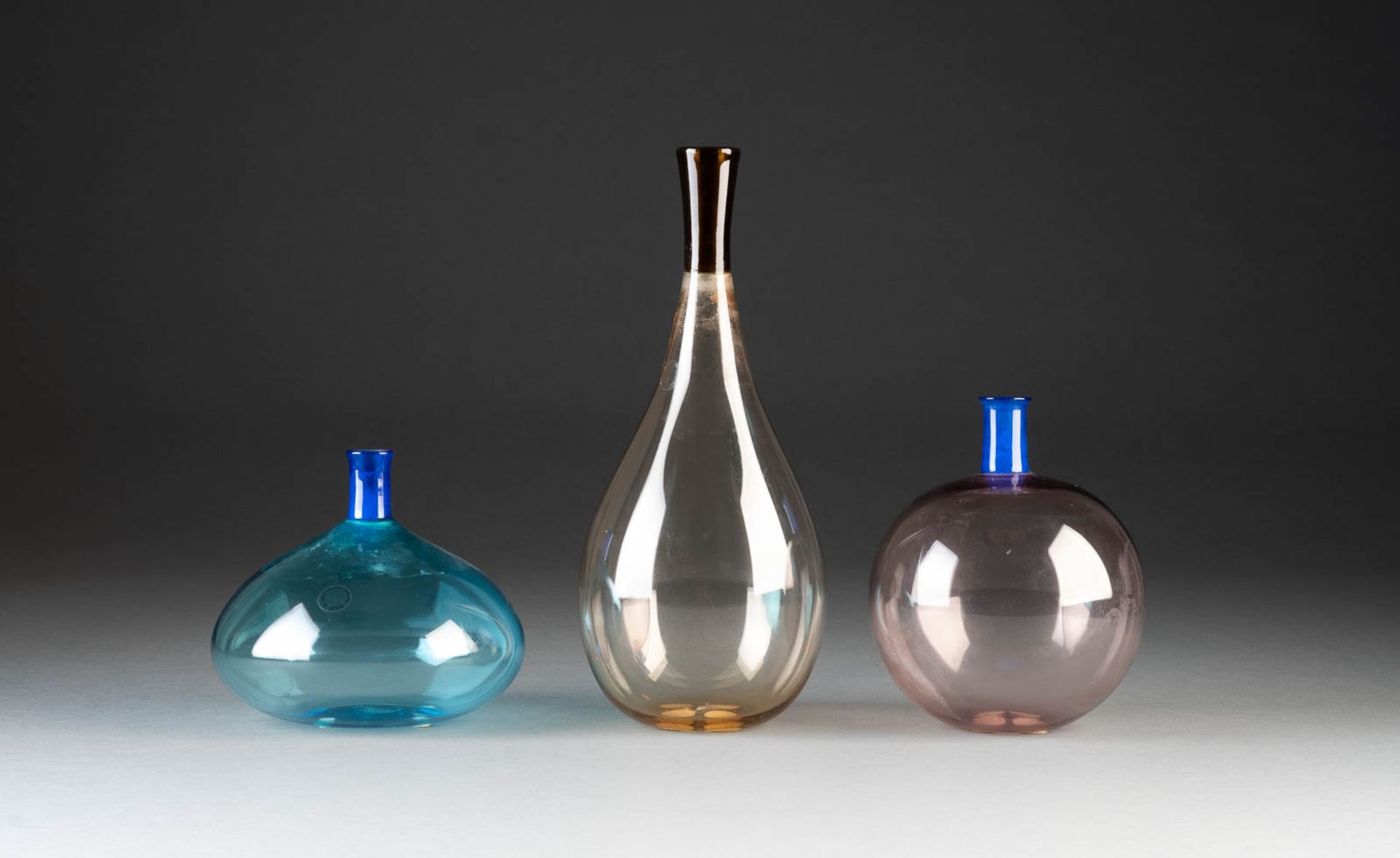 LUDOVICO DIAZ DE SANTILLANA1931 Rome - 1989 Arezzo THREE VASES 'COLLETTO' (DESIGN ABOUT 1968) Made