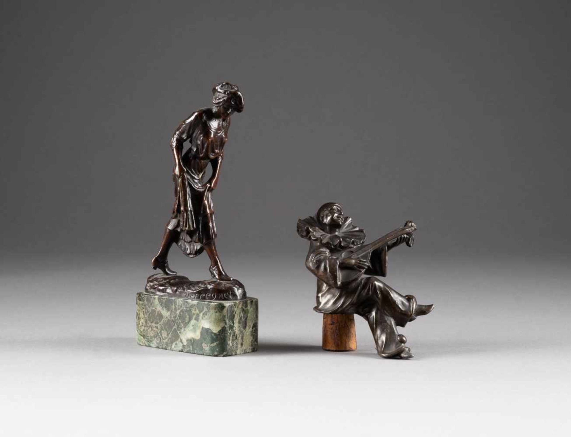 MODERN SCULPTORSActive in the 1st half of the 20th century TWO BRONZES ('VERREGNET' AND 'CLOWN