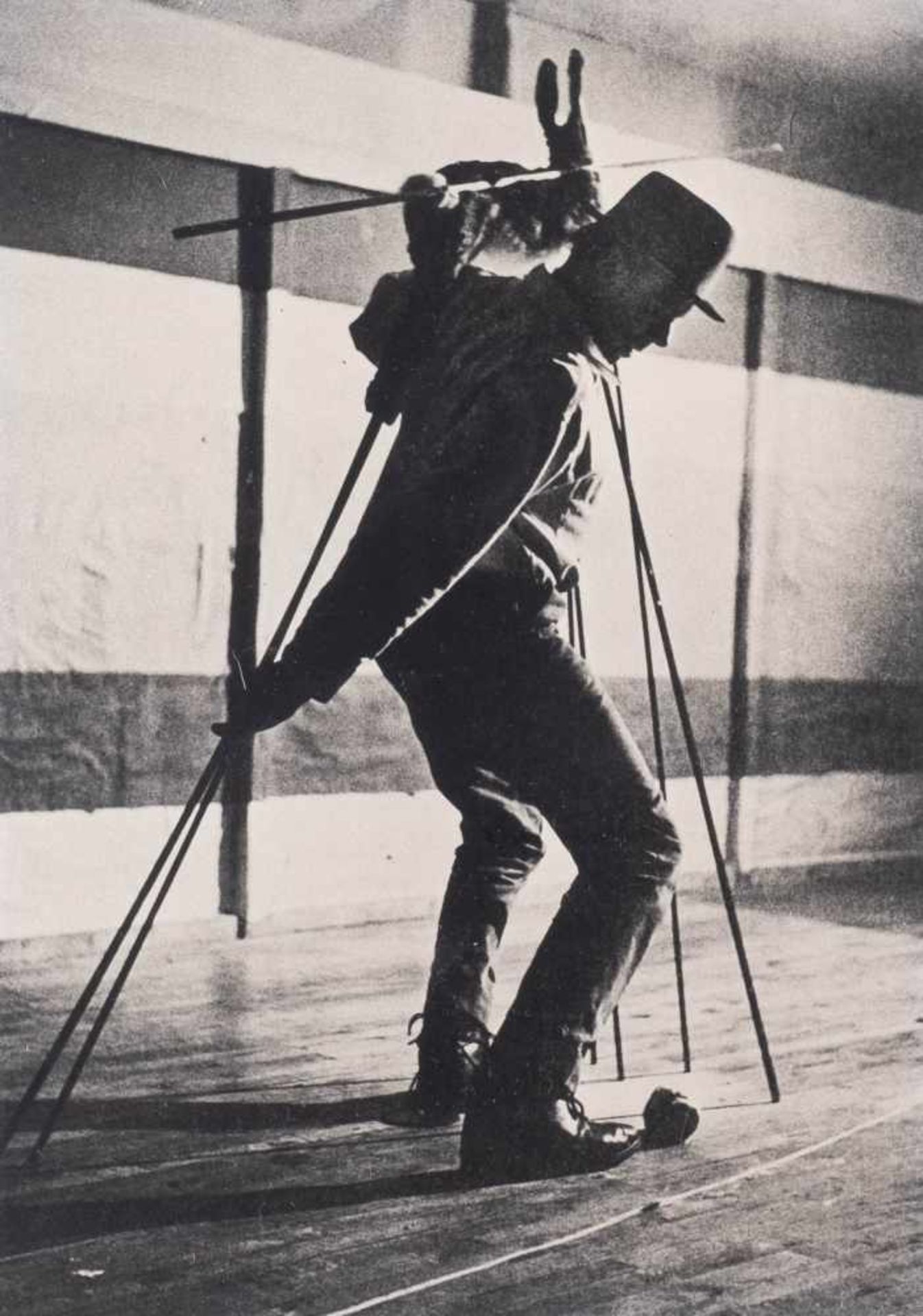 JOSEPH BEUYS1921 Krefeld - 1986 Düsseldorf FROM THE PERFORMANCE 'EURASIA' A photography of Jürgen