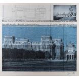 CHRISTO1935 Gabrowo/Bulgaria WRAPPED REICHSTAG Offset on strong paper. Print size 61,5 x 70,5 cm (f.