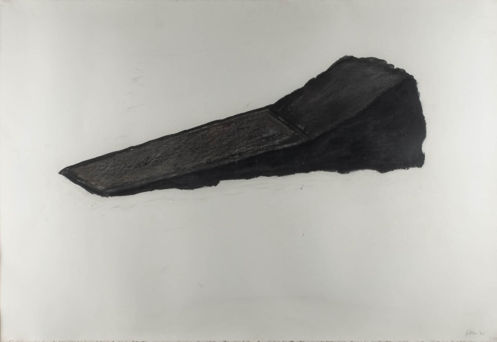 MICHAEL GITLIN1943 Capetown RAMP (1982) Charcoal on strong paper. Sheet size 75,5 x 110,5 cm (f.
