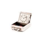 REISEUHR 'TISSOT Schweiz, 20. Jh. Silber. 4 x 3 cm, Ges.-Gew. ca. 58,4 g. Gest. 935, nummeriert.