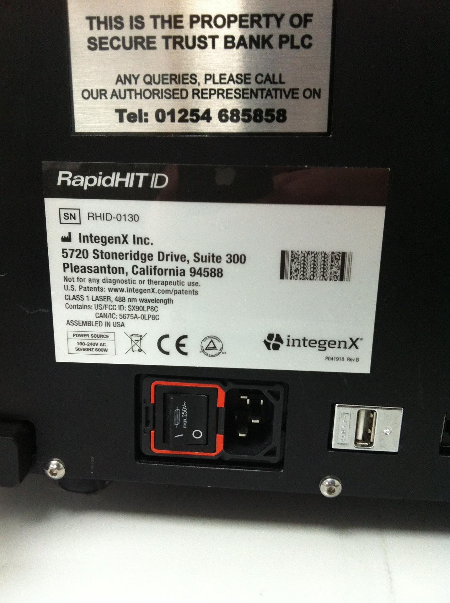 Integenx rapidHIT 'RHID' DNA analysis machine - Bild 2 aus 2