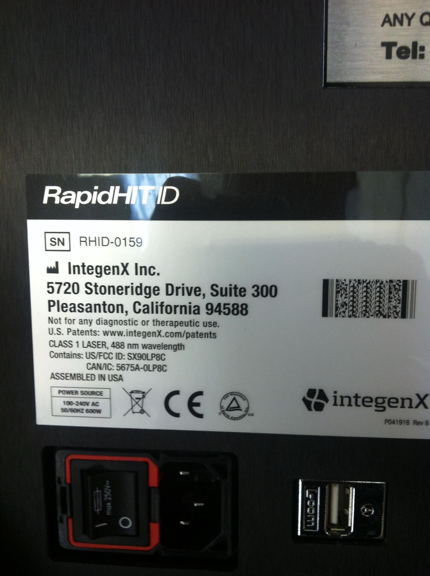 Integenx rapidHIT 'RHID' DNA analysis machine - Image 2 of 2