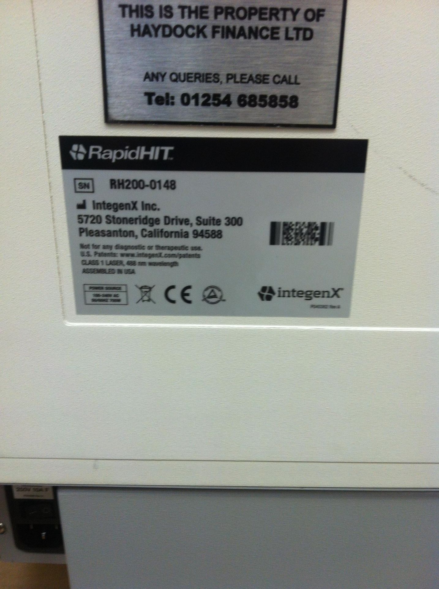 Integenx RapidHIT 'RH200' DNA analysis machine - Image 2 of 2