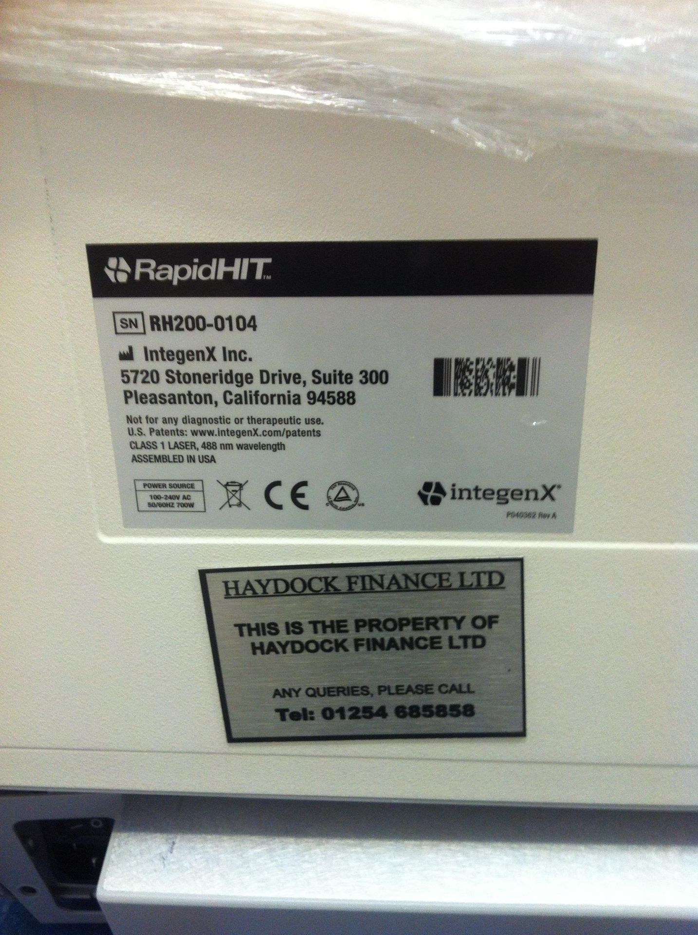 Integenx RapidHIT 'RH200' DNA analysis machine