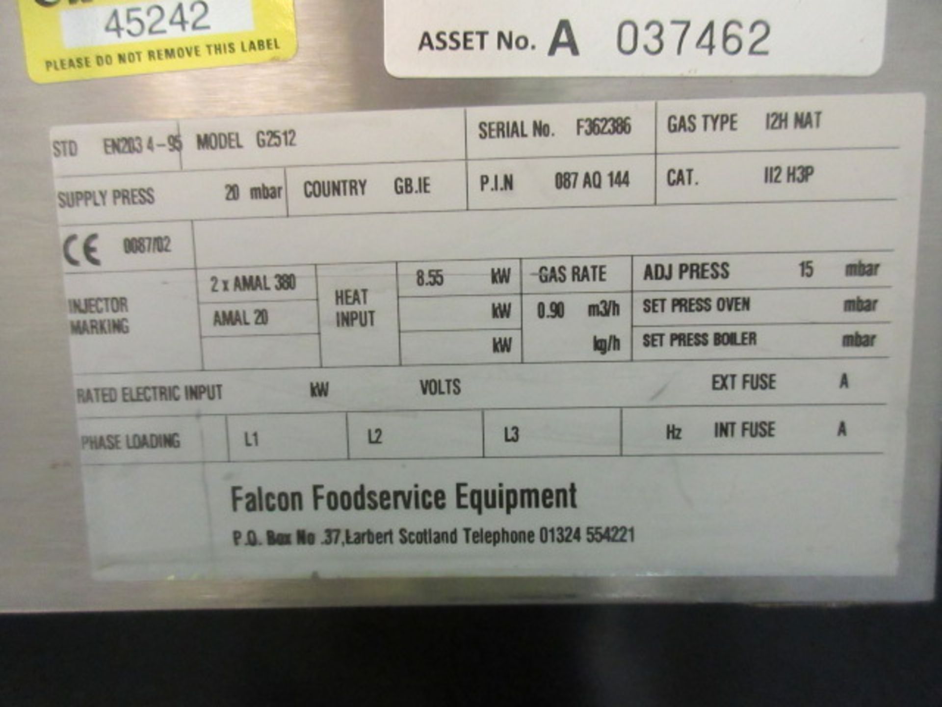 FALCON DOMINATOR G2512 GAS HEATED GRILL - Image 2 of 3