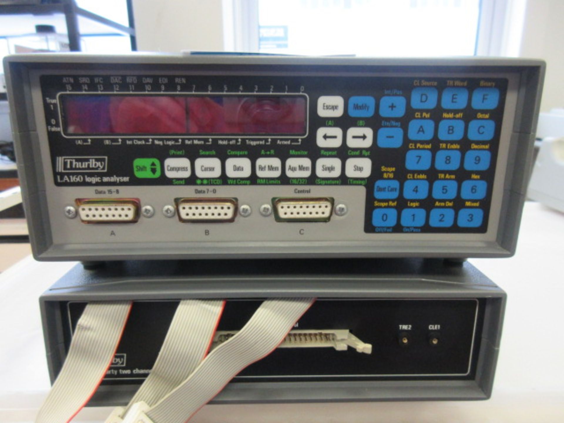 THURLBY LA160 LOGIC ANALYSER WITH LE32 THIRTY TWO CHANNEL EXTENDER MODULE