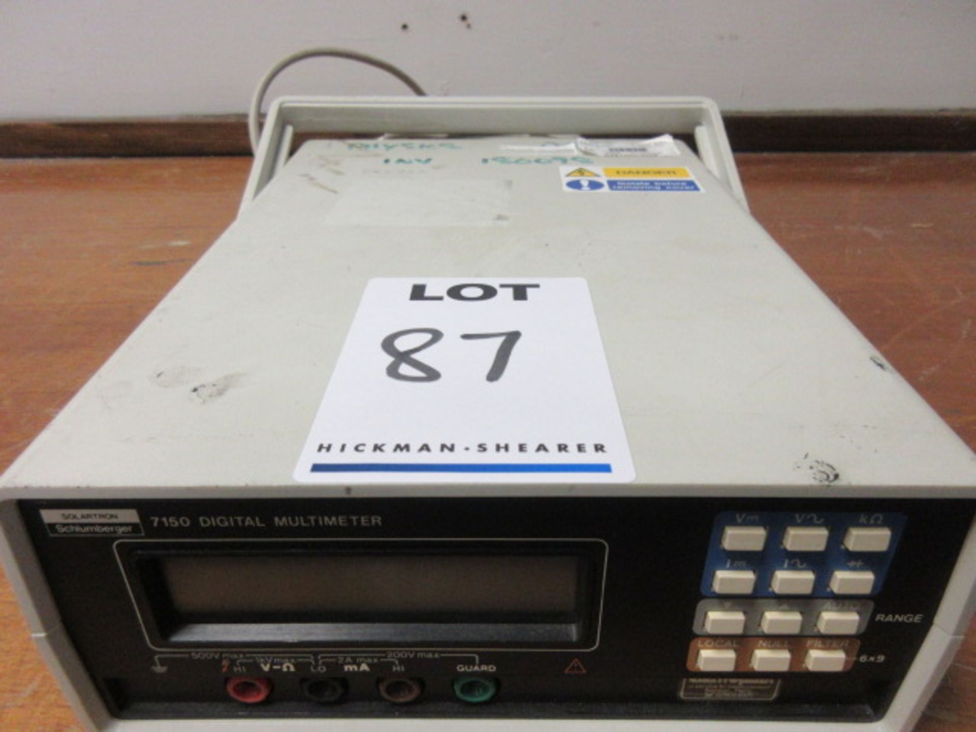 SCHLUMBERGER SOLATRON 7150 DIGITAL MULTIMETER - Image 2 of 2