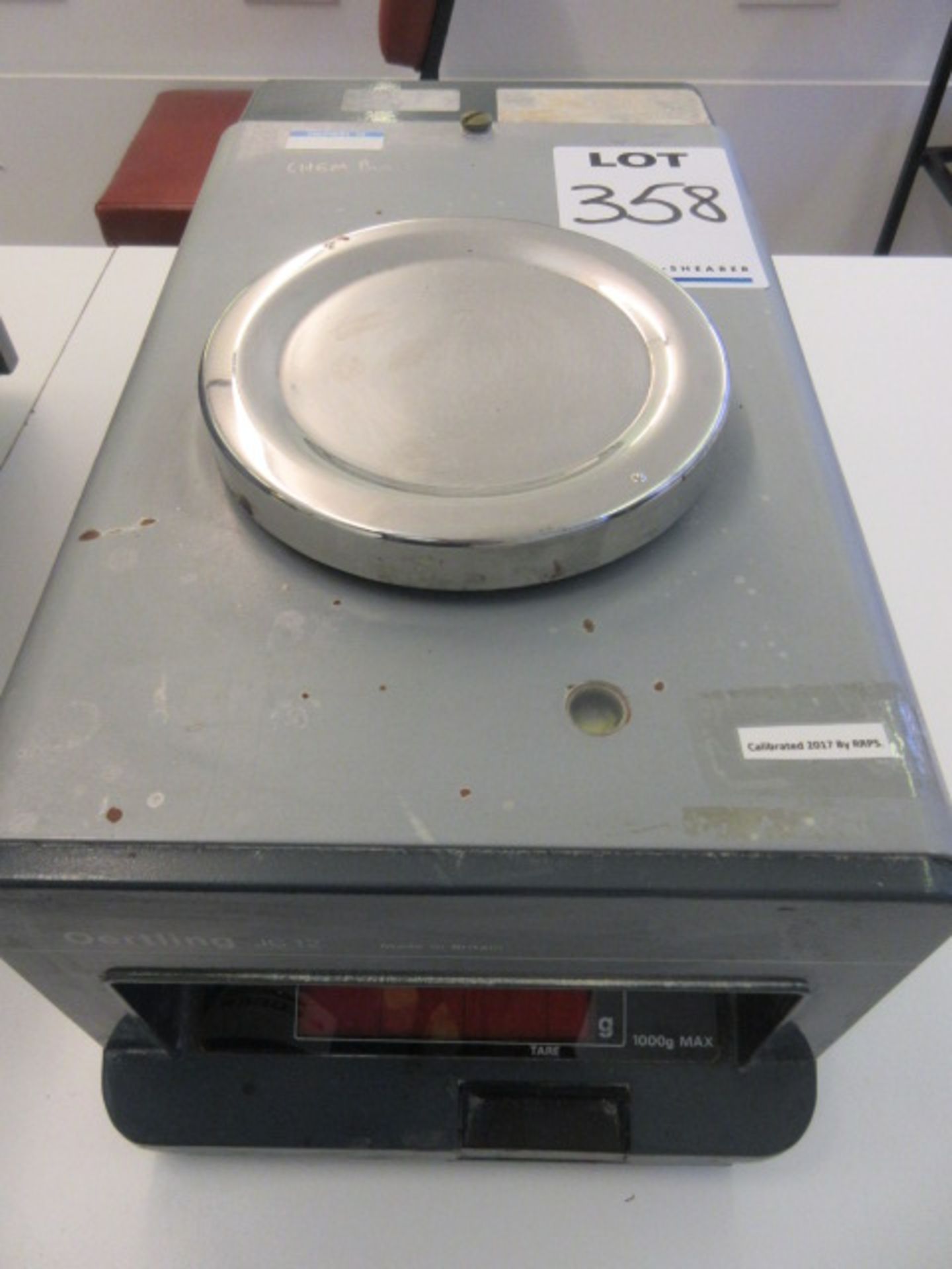 OERTLING JC12 1000gm DIGITAL BENCH TOP SCALE SN 843516 240V - Bild 2 aus 2